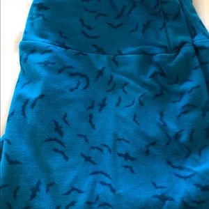 OS Lularoe Blue leggings with bats